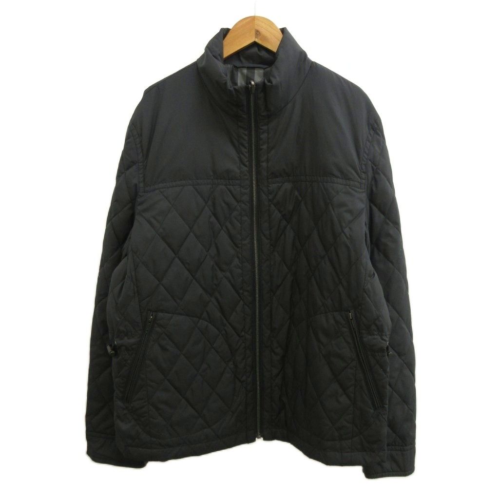 バーバリー ロンドン BURBERRY LONDON キルティング ダウンジャケット 上着 LL 黒 ブラック ジップアップ 長袖 裏地ノバチェック A1F87-810-09 /PP