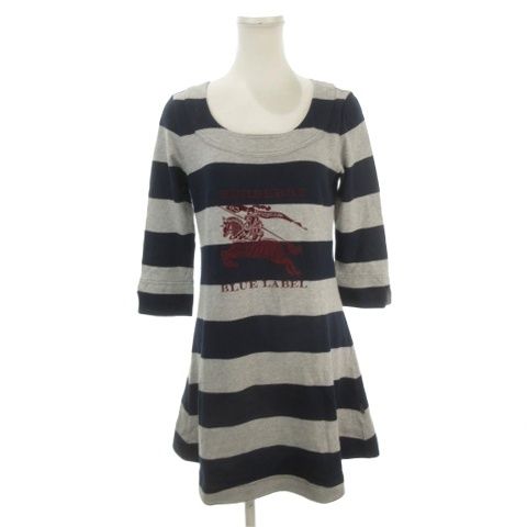 バーバリーブルーレーベル BURBERRY BLUE LABEL チュニック 38 紺