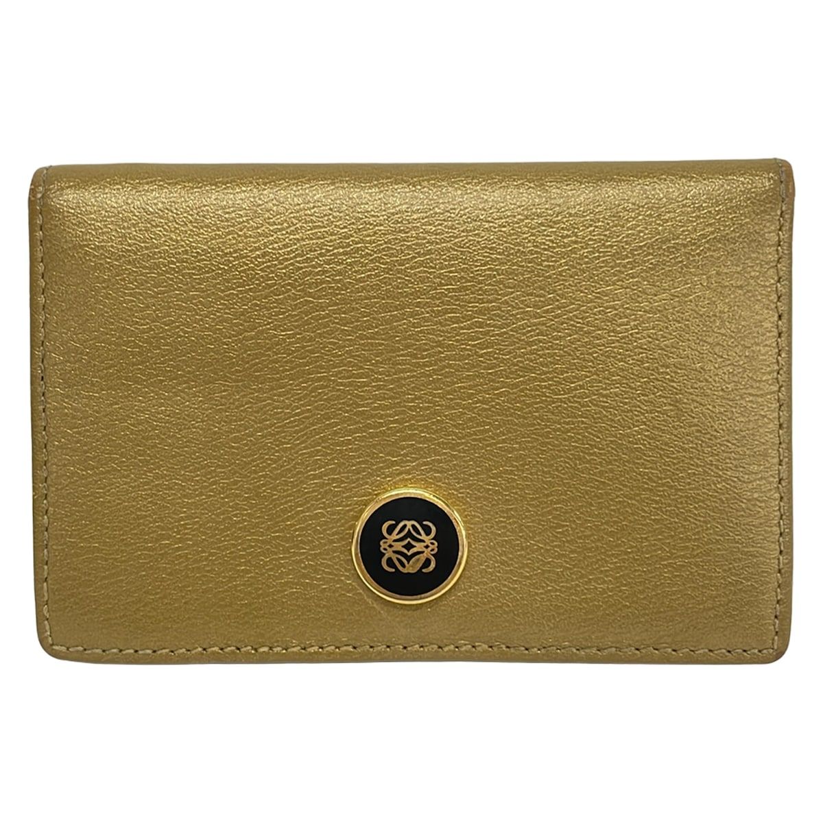 LOEWE(ロエベ) カードケース美品 - ゴールド レザー