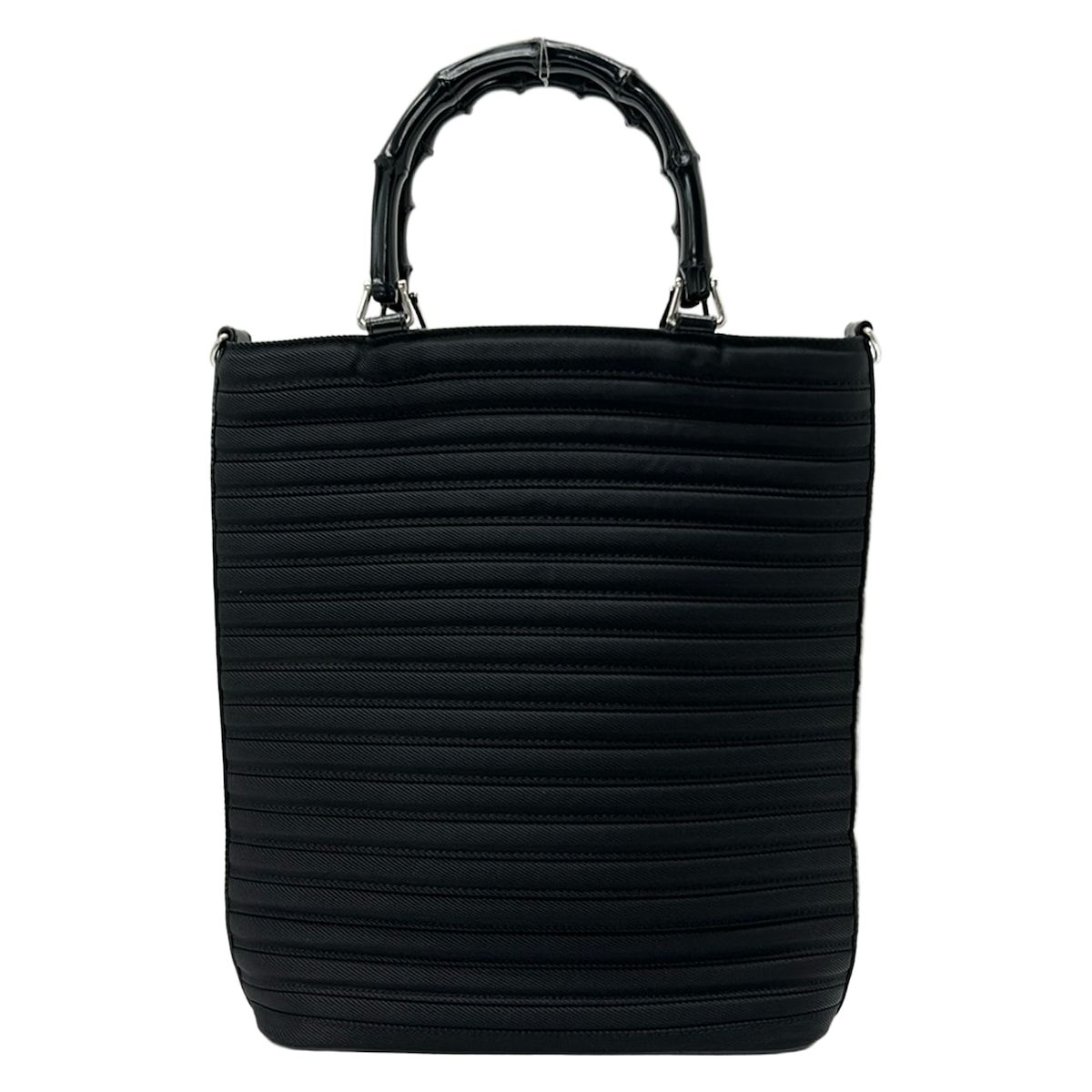 GUCCI(グッチ) ハンドバッグ バンブー 黒 レザー