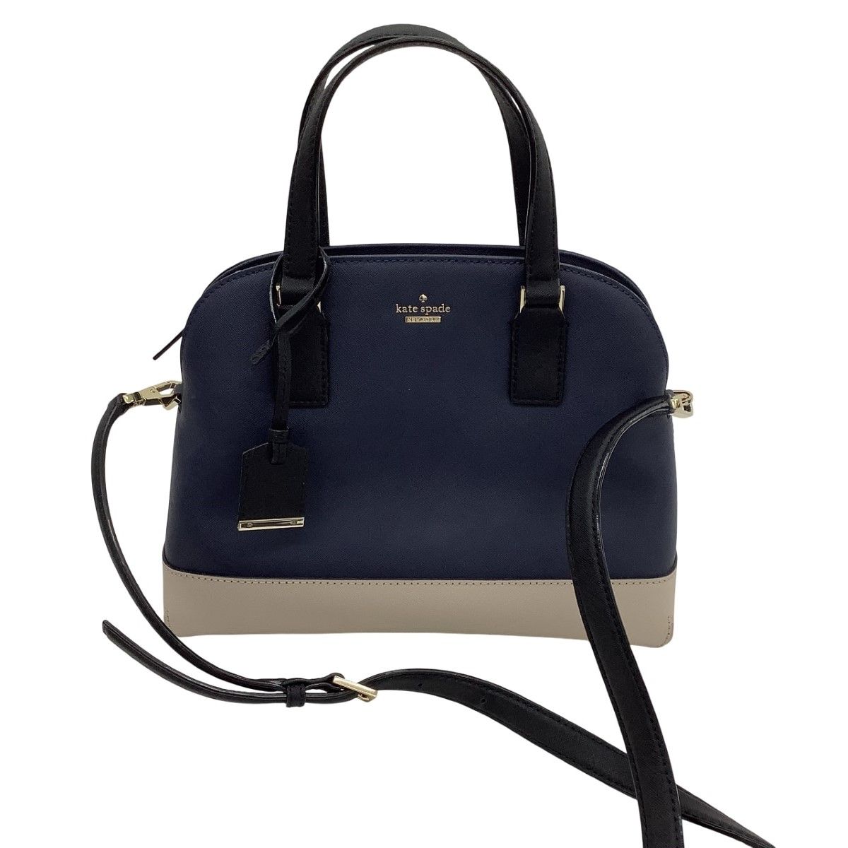 Kate Spade ケイトスペード レディース ２WAYバッグ PXRU8262 ネイビー×アイボリ―