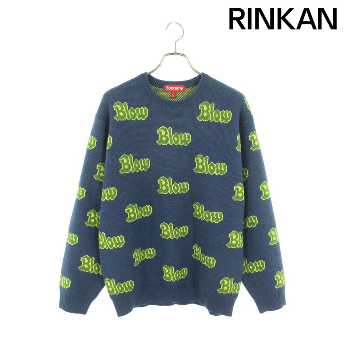 シュプリーム 23AW Blow Sweater ブロー総ロゴニット メンズ M