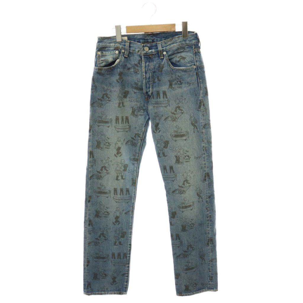 リーバイス Levi's 501 ビッグE デニムパンツ ジーンズ ボタンフライ 総柄 W30 L32 ブルー/CX ■GY50