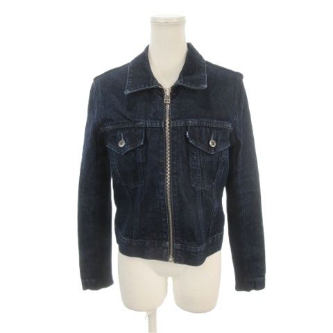 リーバイス Levi's Gジャン ジージャン ジャケット リブ切り替え M 青 ブルー ジップアップ 長袖 ビッグE 4528015990 /AH35 ■GY50