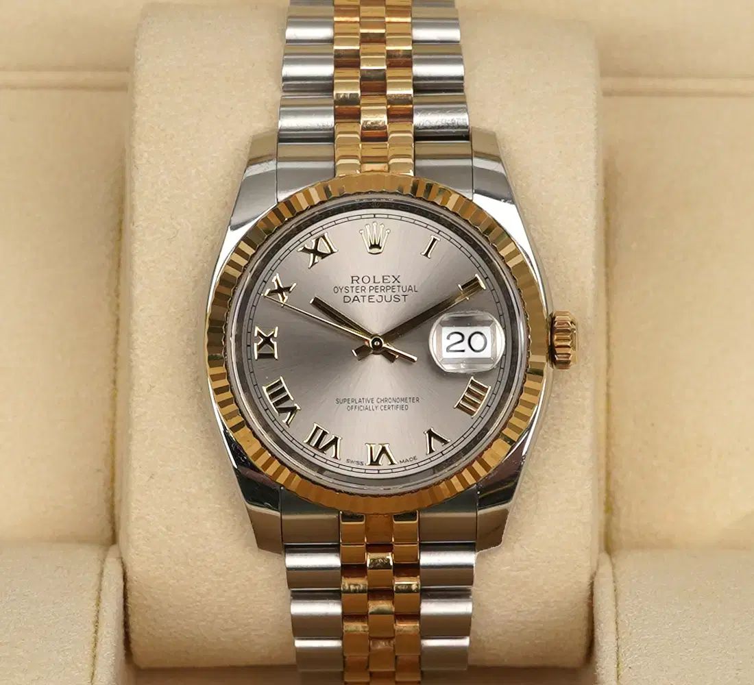 中古ブランド ROLEX ロレックス デイトジャスト 36 ロジウム 116233