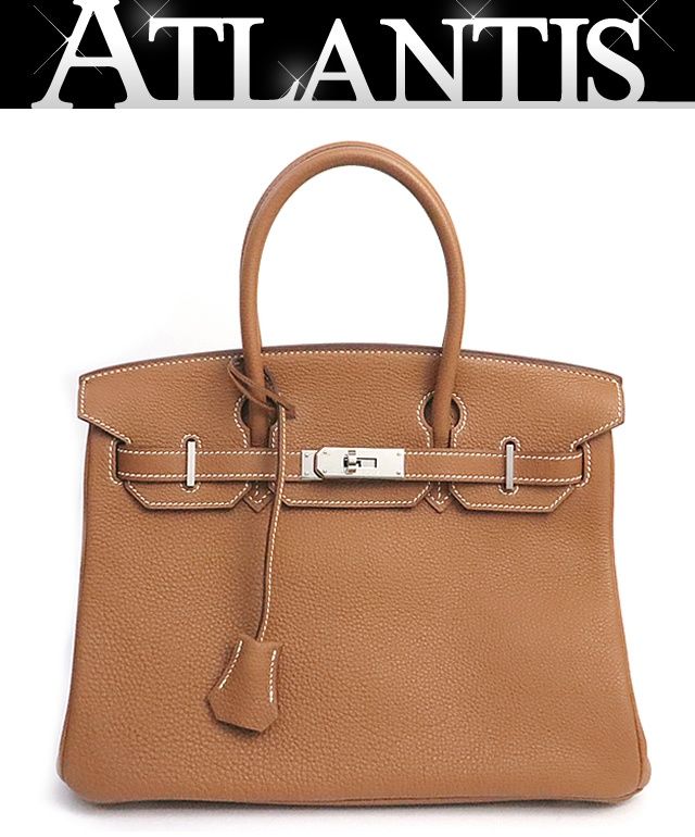 【広尾店】美品 エルメス HERMES バーキン30 ハンドバッグ トゴ ゴールド SV金具 □J刻印(2006年製) 【19412】
