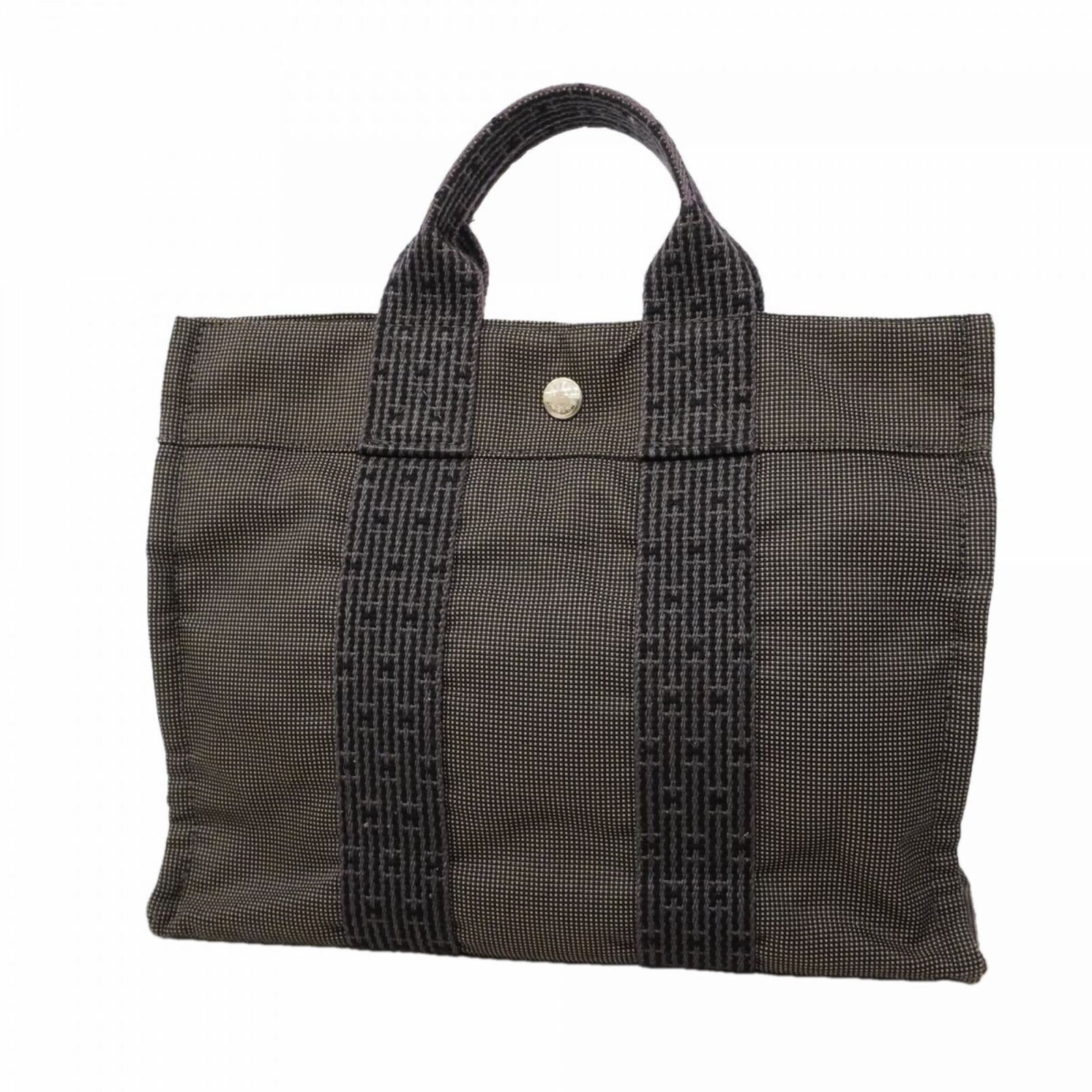 エルメス(Hermes) エルメス ハンドバッグ エールラインPM キャンバス グレー レディース