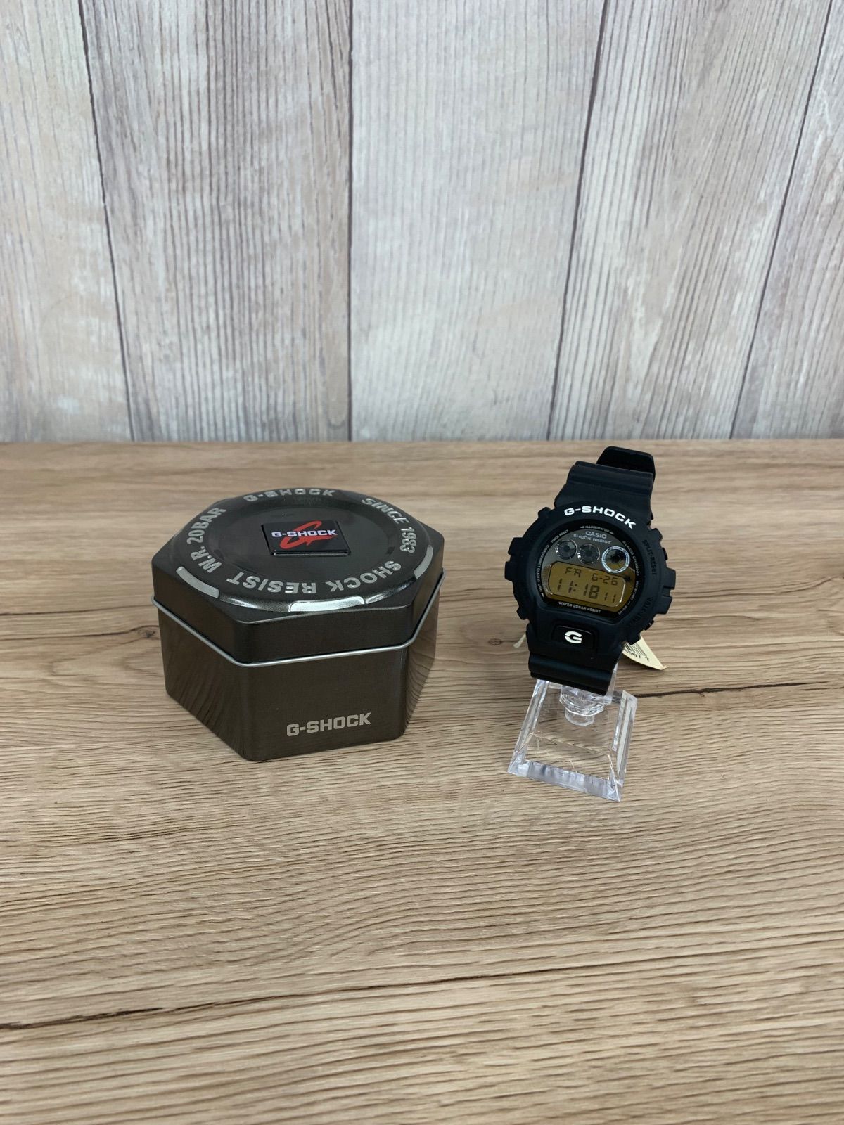 稼働品 CASIO カシオ G-SHOCK ジーショック 腕時計 6900ＢＷ-1ER ブラック ケース付き 平塚店　衣料品