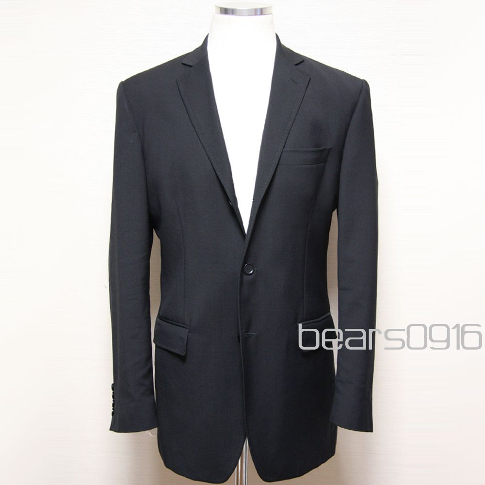 【ドルチェ＆ガッバーナ】 DOLCE&GABBANA テーラードジャケット メンズ 46 M L 黒 訳ありUSED品 ドルガバ 3B ウール100% サイドベンツ イタリア製