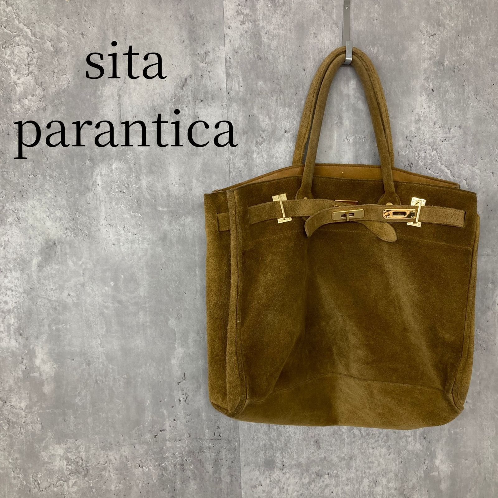 sita parantica シータパランティカ トートバッグ ブラウン ハンドバッグ 大容量 A4収納可 ゴールド金具 シンプル 大人カジュアル レディース 通勤 通学 デイリー おしゃれ 鞄 柔らかい 無地 ブランド