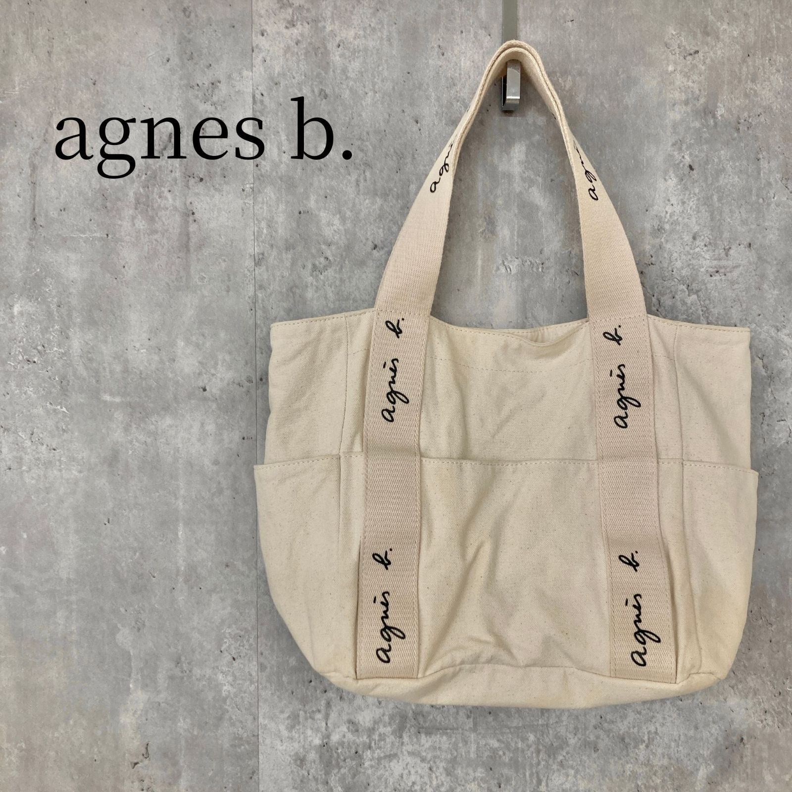 agnes b. アニエスベー トートバッグ アイボリー Lサイズ agnes b 