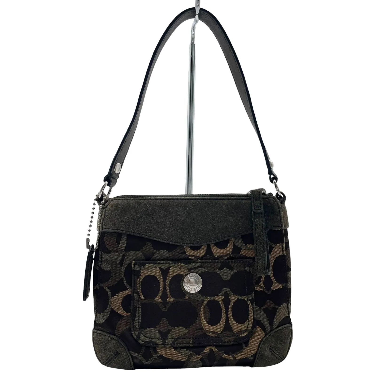 希少 COACH コーチ ショルダーバッグ カモ柄 迷彩 ワンショルダー 