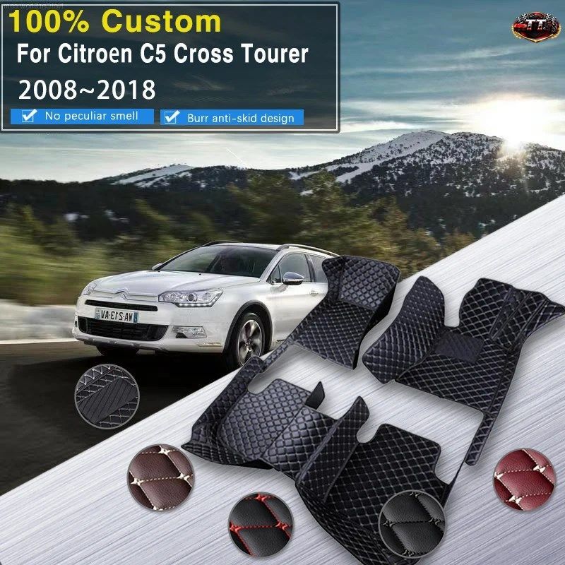 LHD カーフロアマット シトロエン C5 クロスツアラー X7 ツアラー RD TD 2008~2018 防汚パッド フットマット 車用