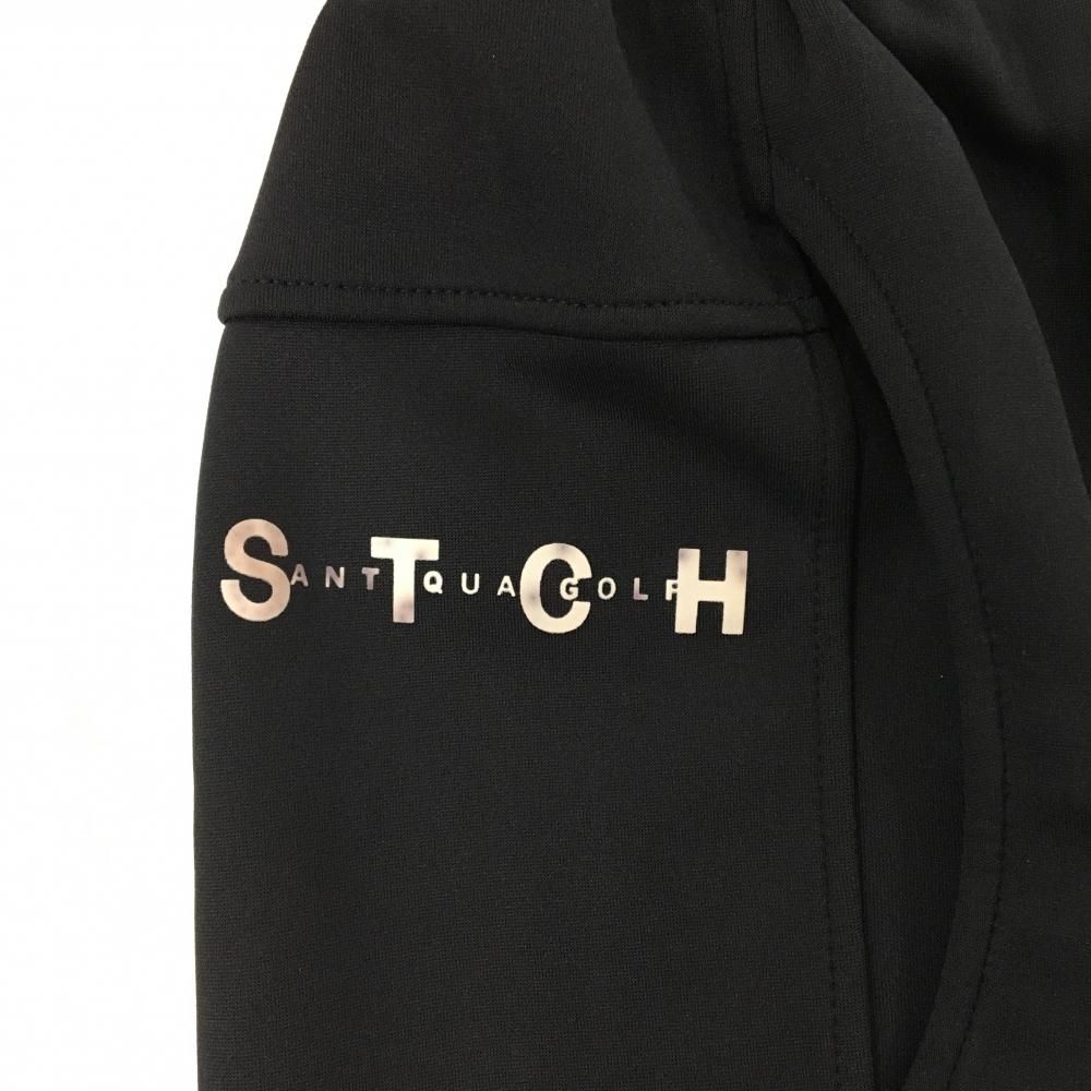 club house ゴルフ　ブラックパンツ 新品】セブンティトゥクラブハウス パンツ 黒 ロゴプリント メンズ