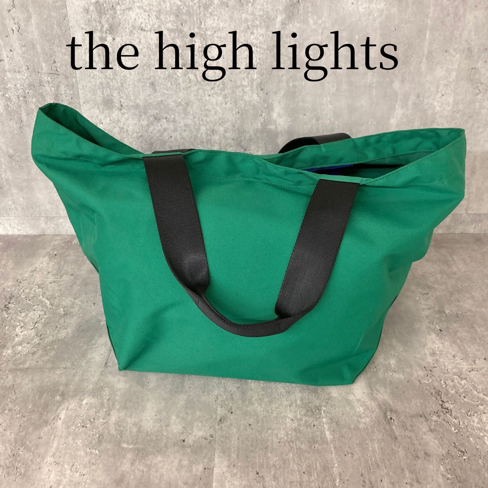 the high lights トートバッグ グリーン ザハイライツ RENU エコ 大