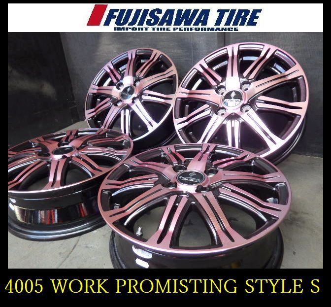 【4005】J送料無料▲WORK PROMISING STYLE S▲14x4.5J 4穴100 +45◆4本 26103829