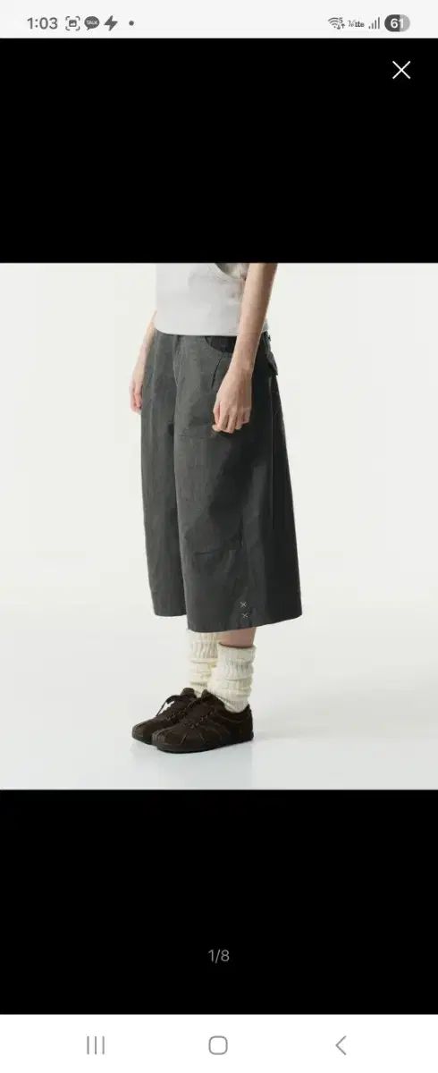 THECOLDESTMOMENT TCM pin stripe stitch half pant