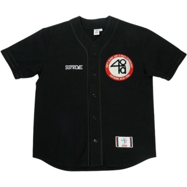Size【M】 SUPREME シュプリーム ×40 Acres 25SS Twill Baseball Jersey Black ベースボールジャージ 黒 【中古品-良い】 30011367