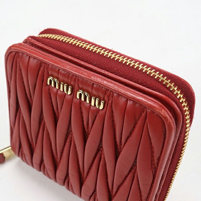 ミュウミュウ MIUMIU 財布 レディース マテラッセ コンパクトジップ