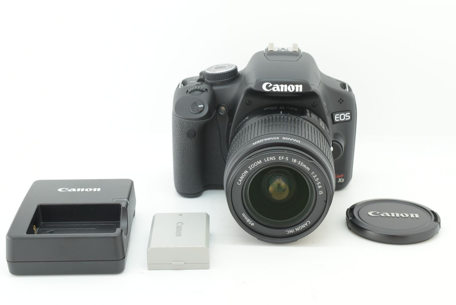 Canon デジカメ 美品 シャッターカウント 4447回】Canon EOS Kiss X3 EF-S 18-55mm f3
