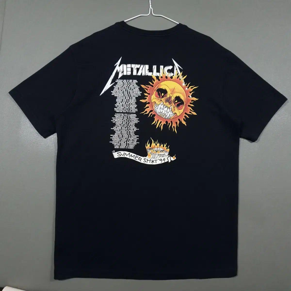 XL) NEW ERA × METALLICA 新モデル フレイム スカル ファー スカルヘッド 半袖Tシャツ 限定モデル レア