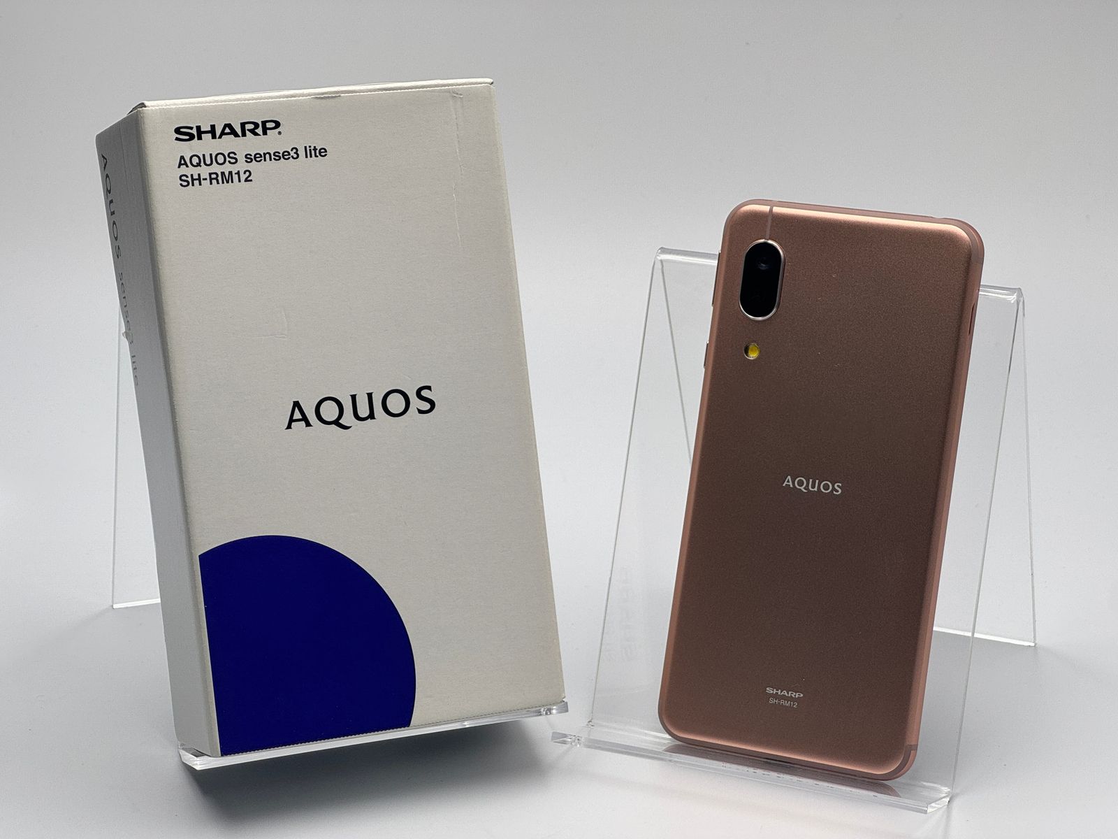 中古B】AQUOS sense3 lite SH-RM12 ライトカッパー SIMフリー 白ロム