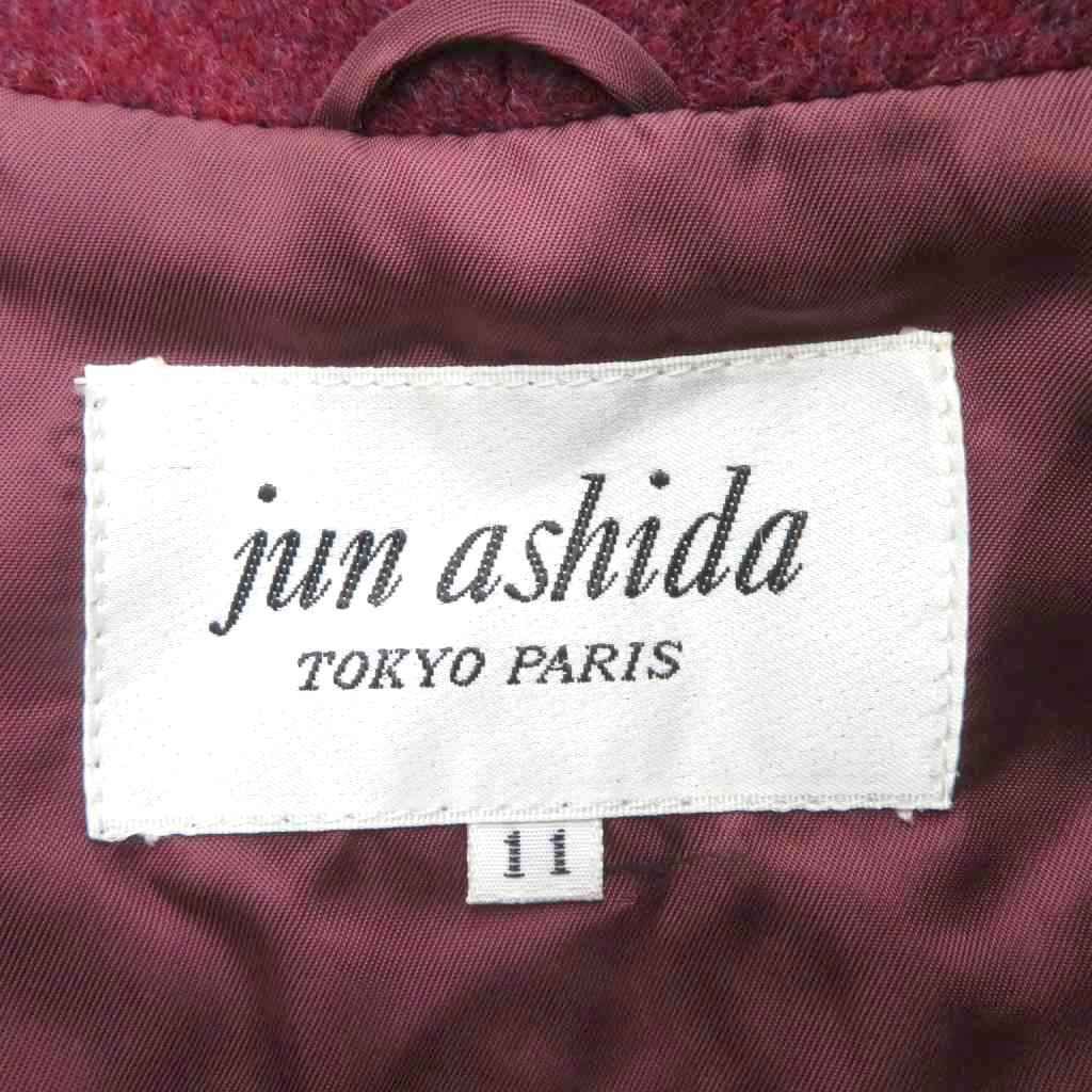 ジュンアシダ jun ashida ジャケット 上着 前開き 11号 ボルドー /SY55