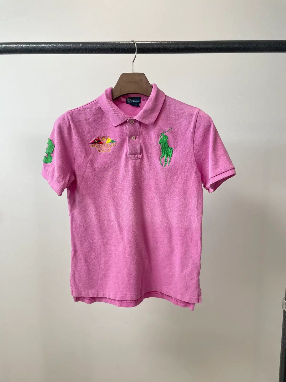 (BOYS L(14-16)) ポロラルフローレン ピンク ビックポニー 半袖 カラーTシャツ