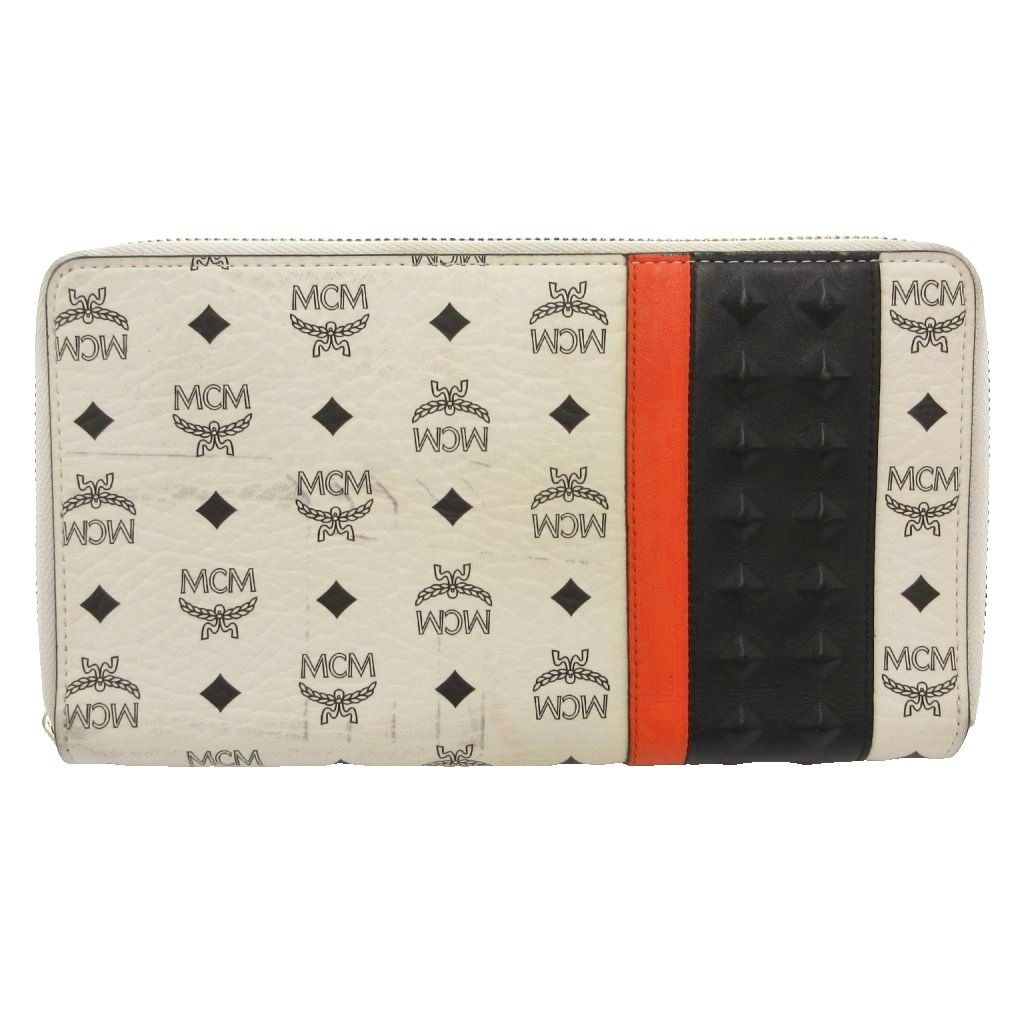 エムシーエム MCM 長財布 ロングウォレット スタッズ モノグラム柄