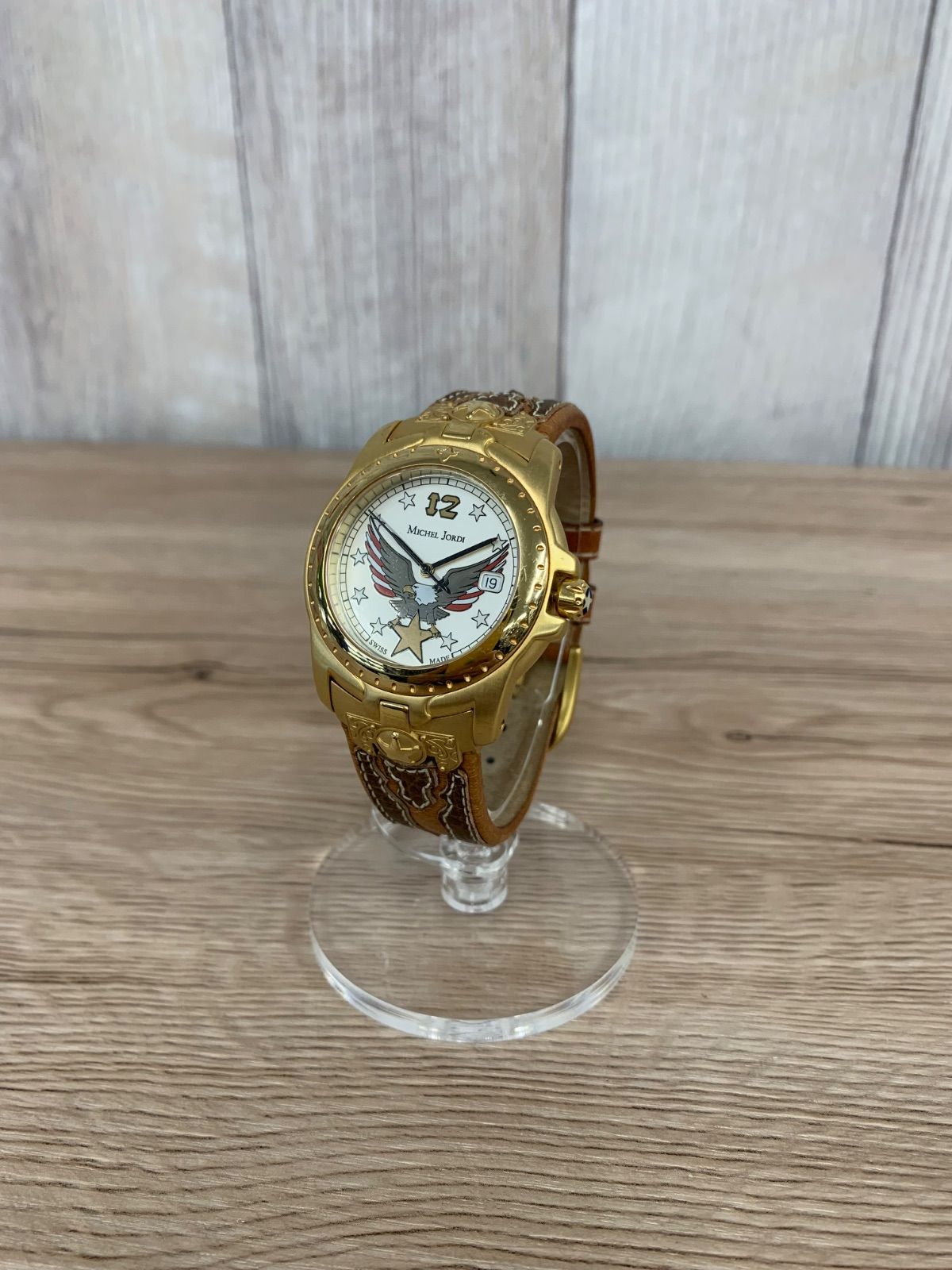 稼働品 MICHEL JORDI ミシェルジョルディ スイス製 8100 腕時計 クオーツ アメリカン イーグル 平塚店　衣料品 I