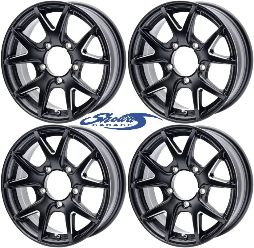 【M's】 JB64W ジムニー Showa GARAGE INSPIRE X 16インチ アルミホイール 4本 (マットブラック) 16×5.5J +20 5H-139.7 ショウワガレージ 部品 インスパイア W00220 (※個人宅配送不可・要在庫確認)