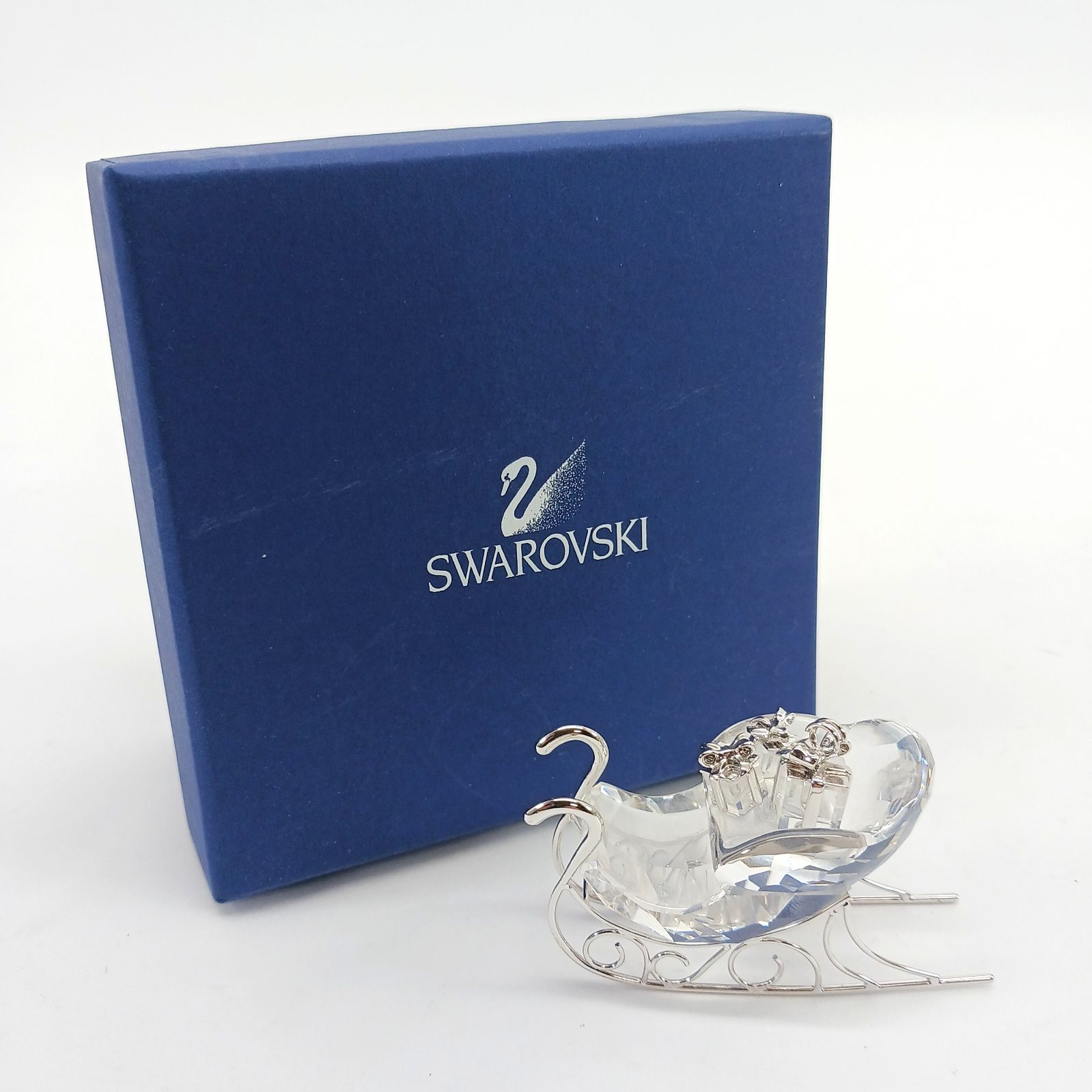 やや難有】 SWAROVSKI スワロフスキー ソリ そり ミニチュア