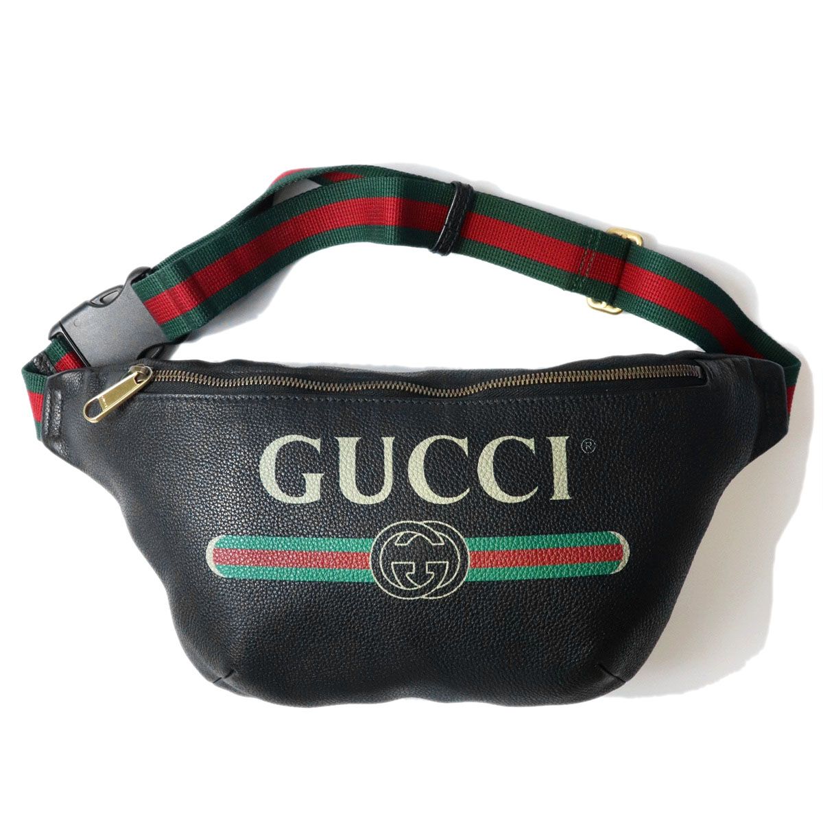 GUCCI ウエスト ボディバッグ 530412 黒 レザー シェリー GUCCI グッチ 530412 ボディバッグ シェリーライン ラージ レザー