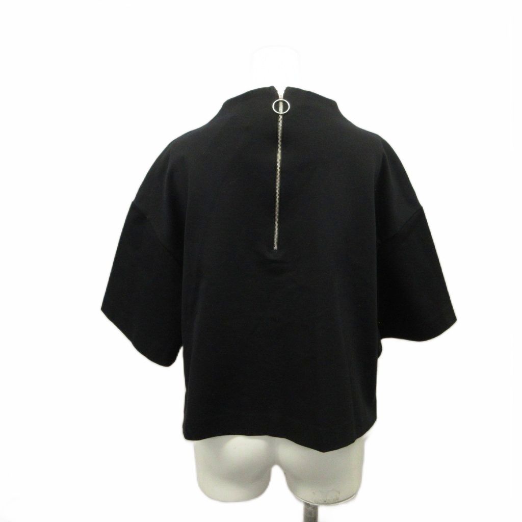 アドーア ADORE 七分袖カットソー 38 黒 ブラック モックネック
