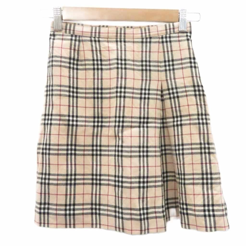 バーバリー ロンドン BURBERRY LONDON フレアスカート ひざ丈 140㎝ ベージュ チェック柄 /SY11 ■ECD005 女の子