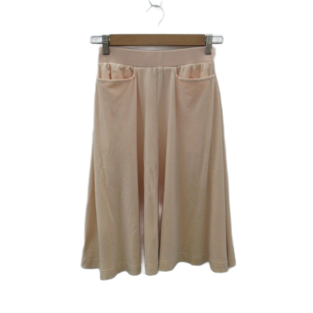 フォクシーニューヨーク FOXEY NEW YORK フレアスカート 38 ピンク ミモレ丈 ベロア /HO20 ■ECD005