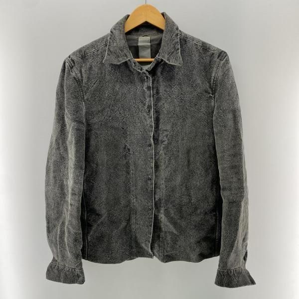 【中古】LM ALTIERI 00s ヘビーリネンL/Sシャツ グレー サイズ2 エルエムアルティエリ[24]