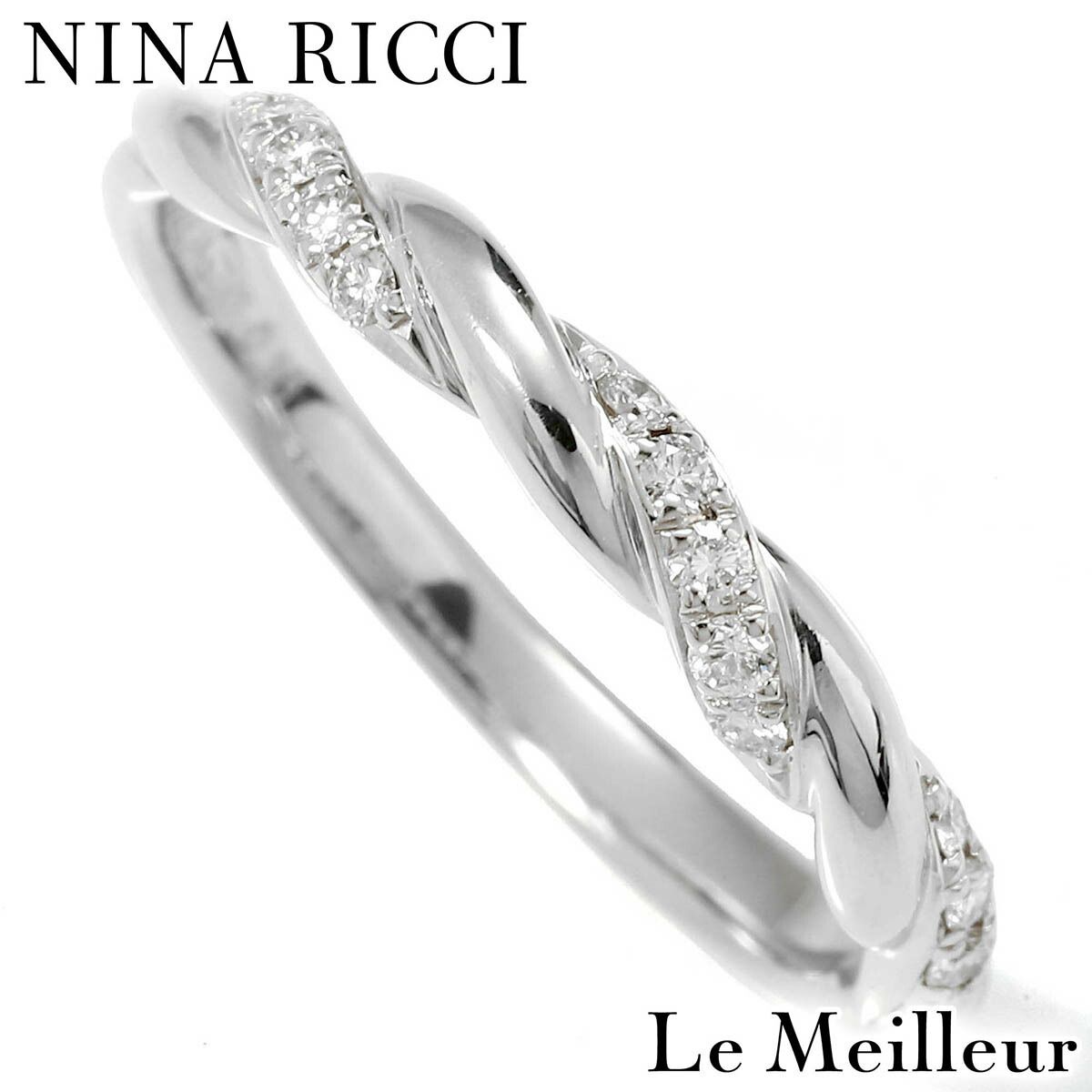 【新品仕上済】 NINA RICCI ダイヤモンド プラチナ Pt900 リング 13号 レディース 返品OK 38,870円