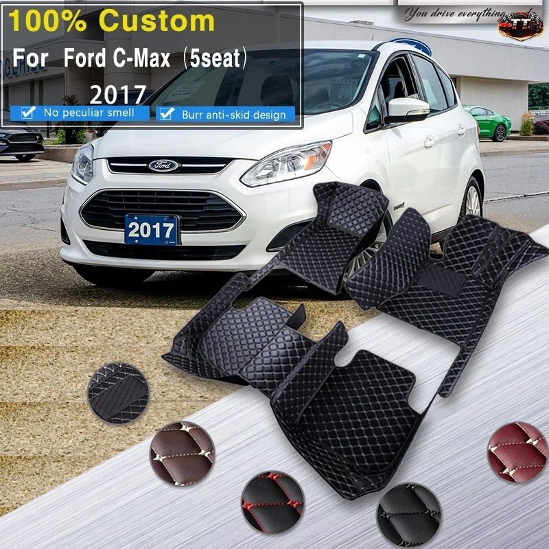 左ハンドル車用フロアマット フォード C-MAX 5人乗り MK2 2017 防水フロアマット 防汚パッド 滑り止めフロアマット カーペット