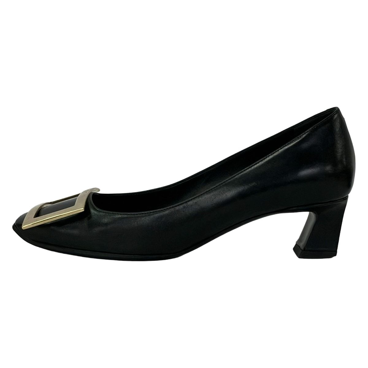 RogerVivier(ロジェヴィヴィエ) パンプス 35 レディース - RVW00600920D1PB999 黒×ゴールド アウトソール張替済 レザー