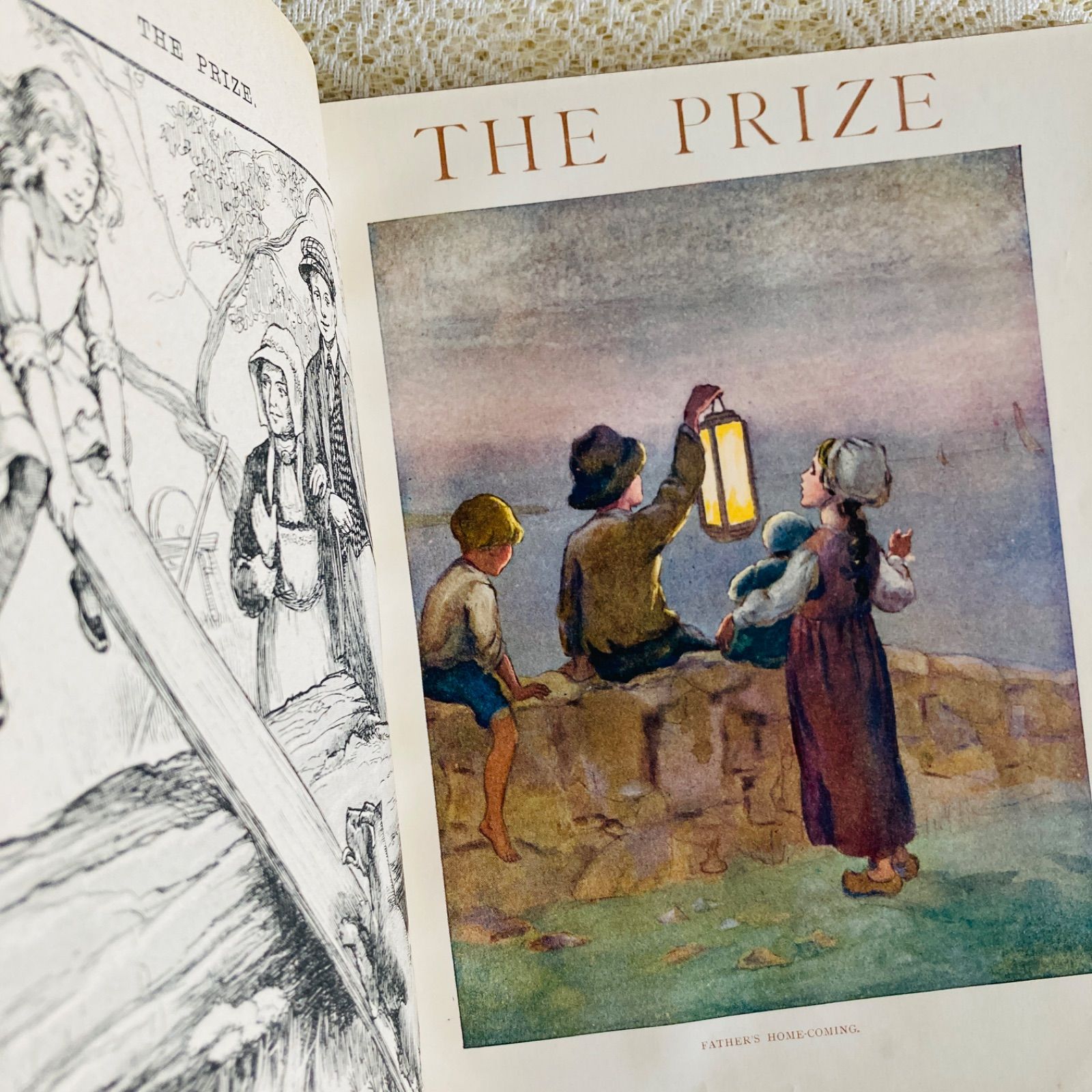 アンティーク児童書 The Prize 1915年 カラー図版12点収録 洋書・古書