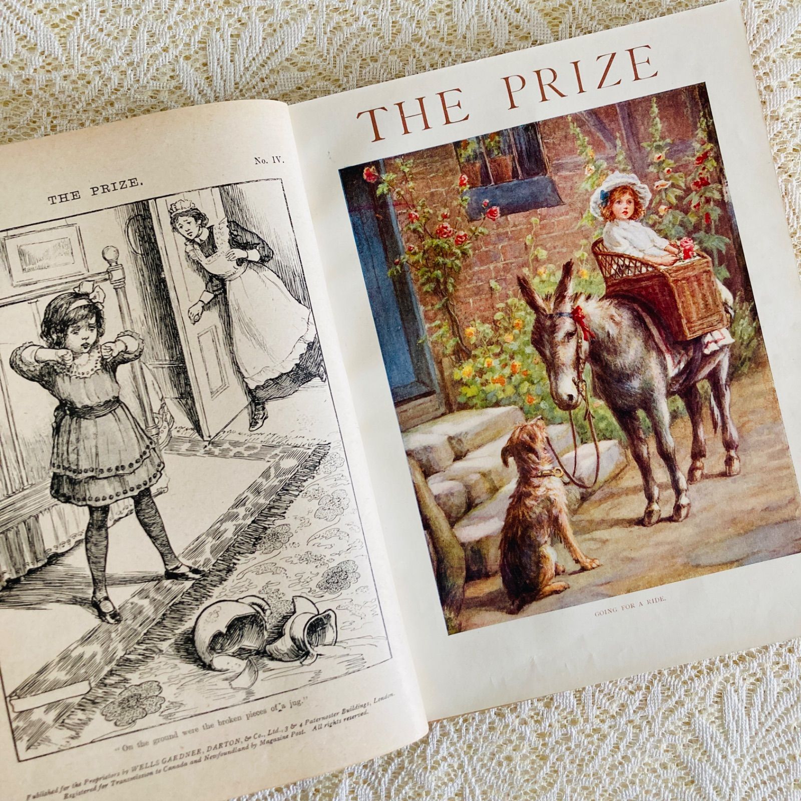 アンティーク児童書 The Prize 1915年 カラー図版12点収録 洋書・古書
