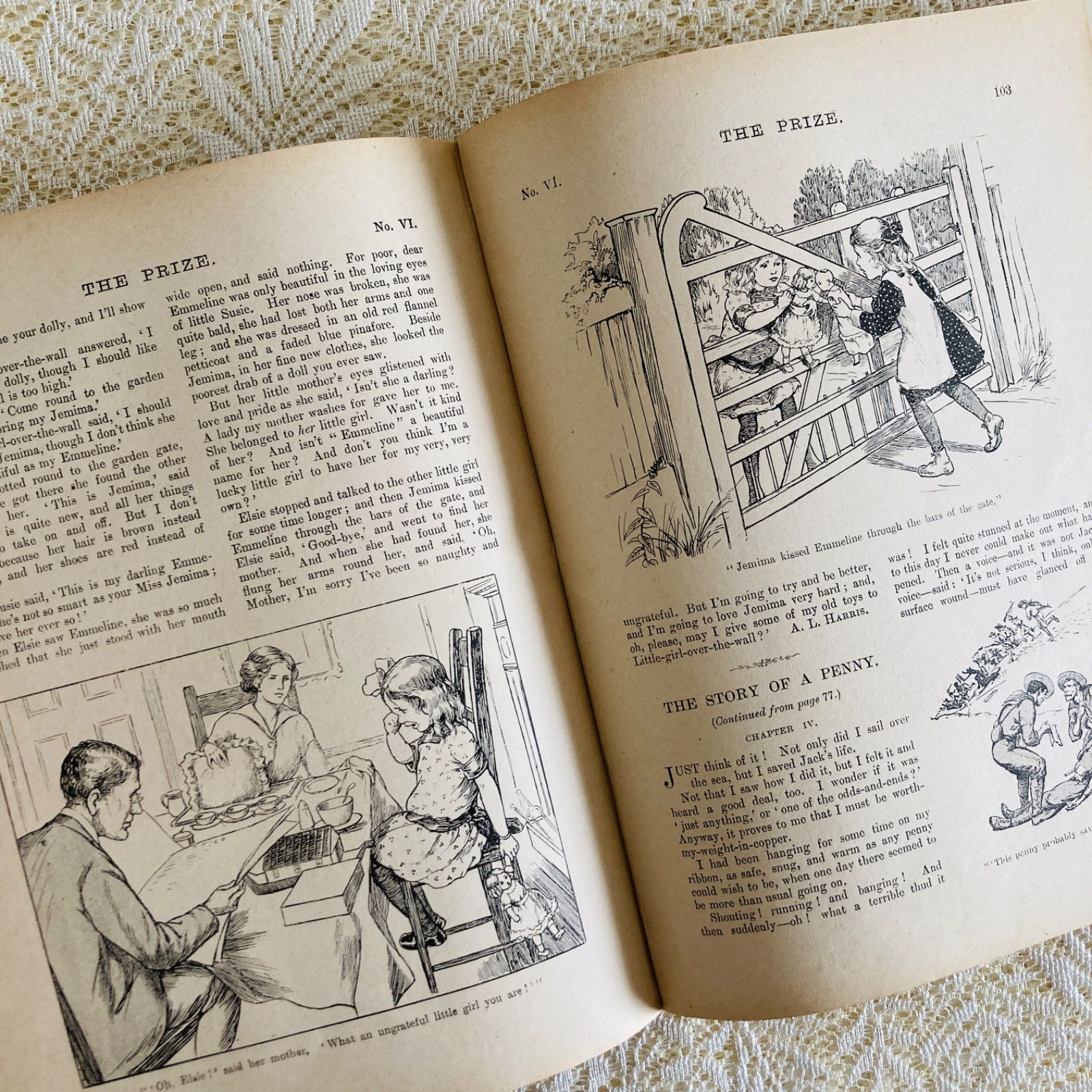 アンティーク児童書 The Prize 1915年 カラー図版12点収録 洋書・古書
