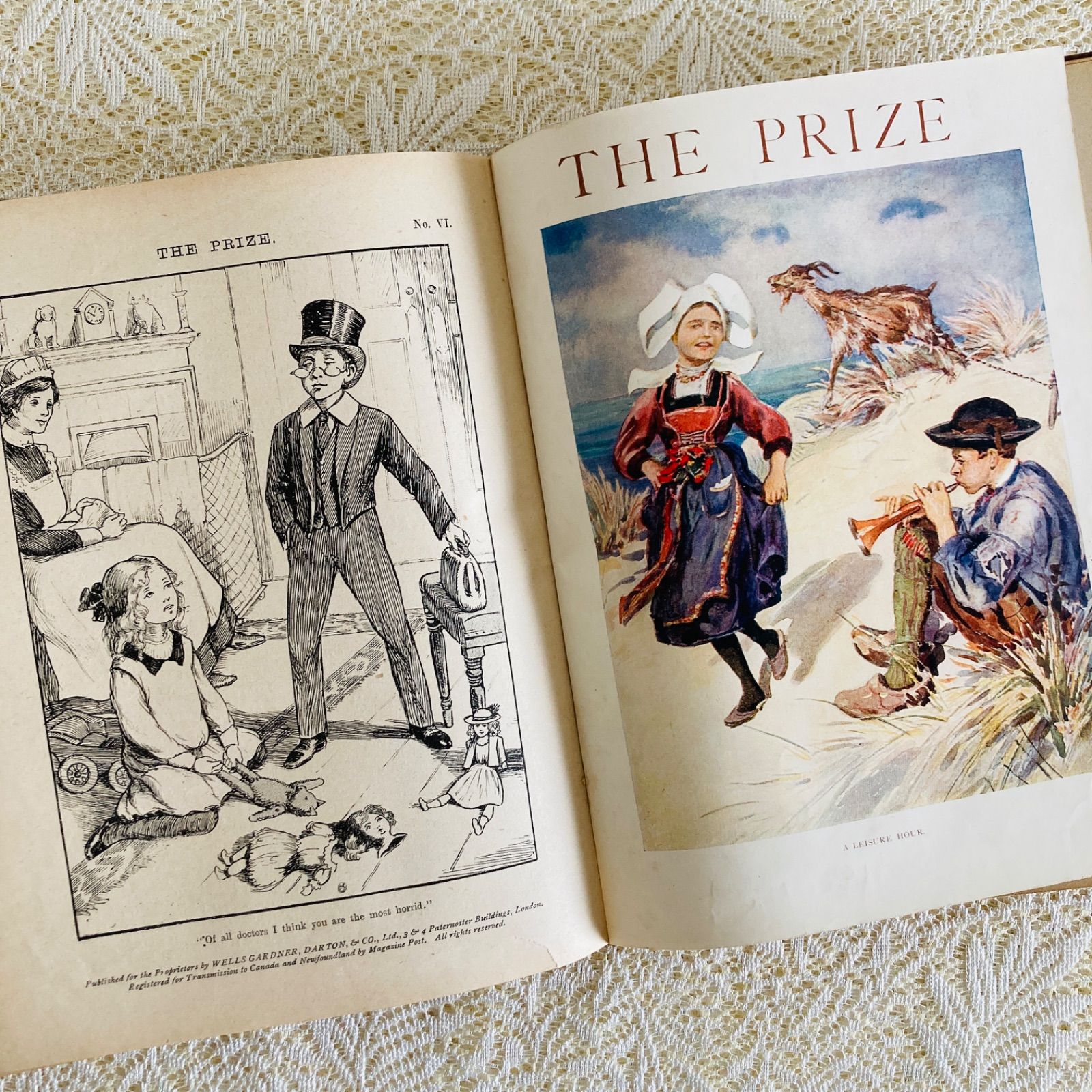 アンティーク児童書 The Prize 1915年 カラー図版12点収録 洋書・古書