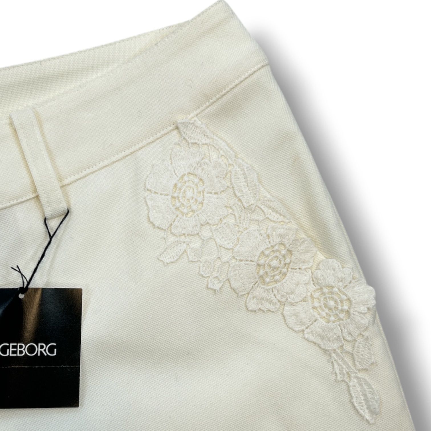 新品 タグ付 未使用 INGEBORG インゲボルグ ストレッチレースパンツ 裾レース 2WAY レース ストレッチ クリーム サイズ13 レディース 春 夏 ゴーゴー古着マルイファミリー溝口店 18 No.927