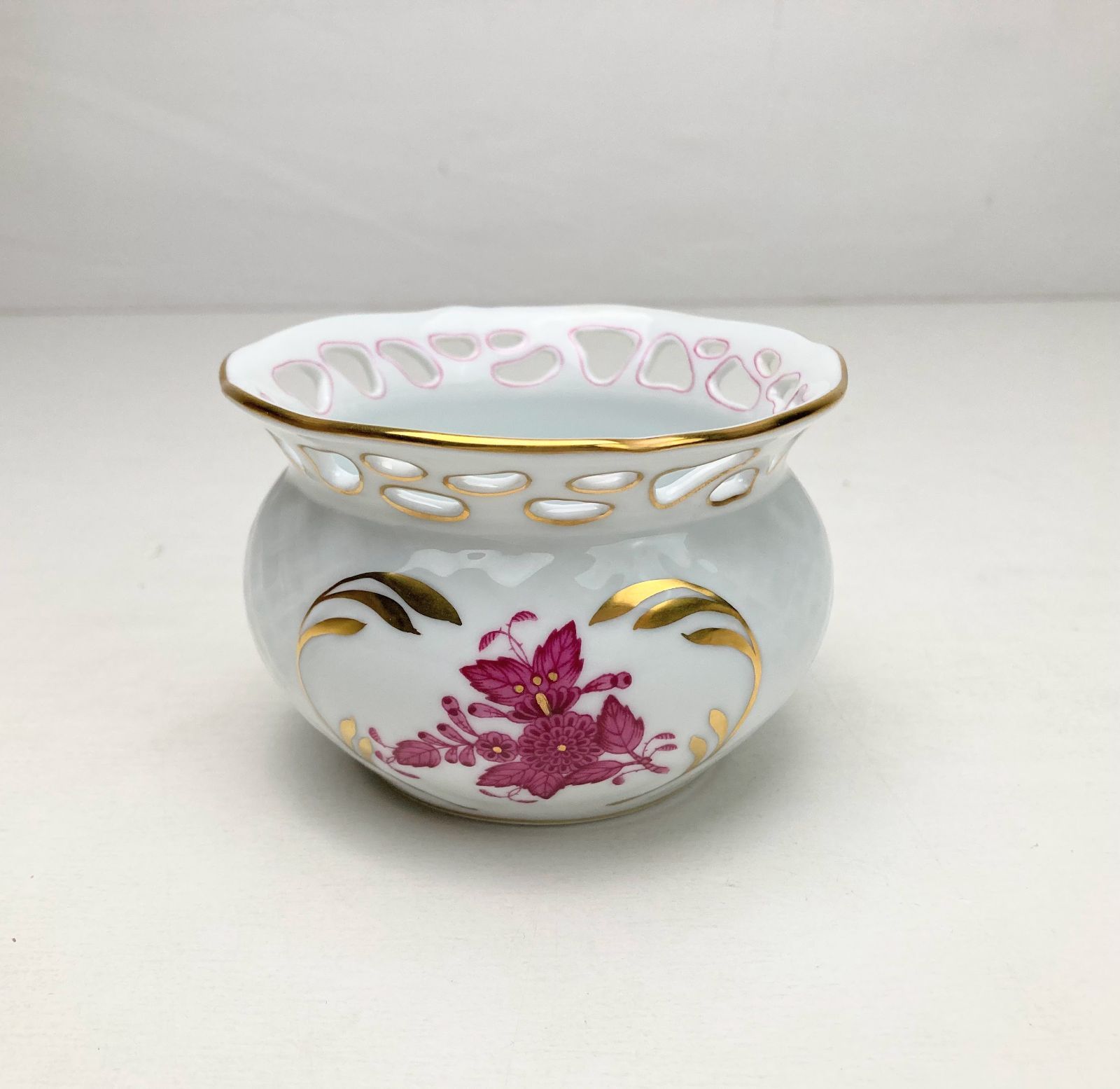 希少 ヴィンテージ Herend ヘレンド ポット アポニー 壺