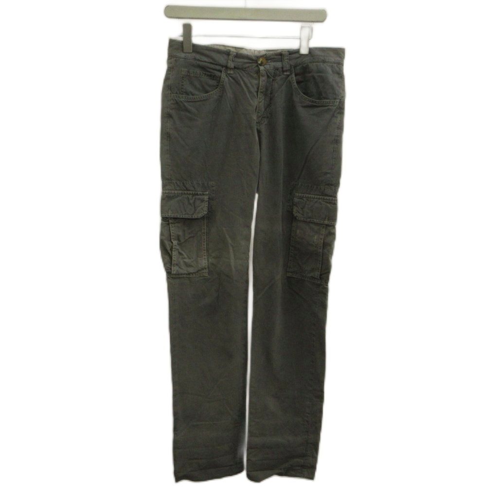 美品　ブルネロクチネリ　カーゴパンツ 44 ブルネロクチネリ BRUNELLO CUCINELLI カーゴパンツ 44 グレー 千鳥格