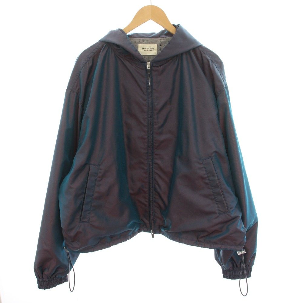 フィアオブゴッド Fear of God ナイロンフルジップフーディーシックススコレクション NYLON FULL ZIP HOODIE SIXTH COLLECTION ナイロンジャケット アウター M 紺 ネイビー /YT ■GY62