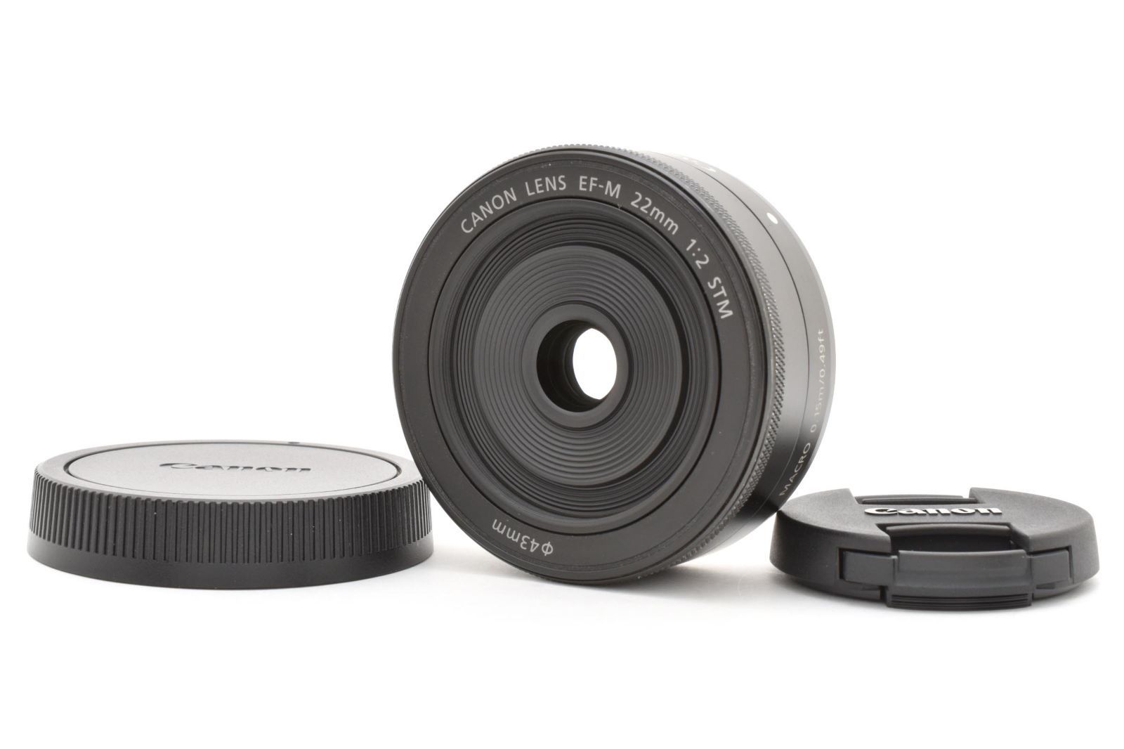 【返品保証】★美品★キヤノン Canon EF-M 22mm F2 STM ブラック★ L128#8304 12,638円