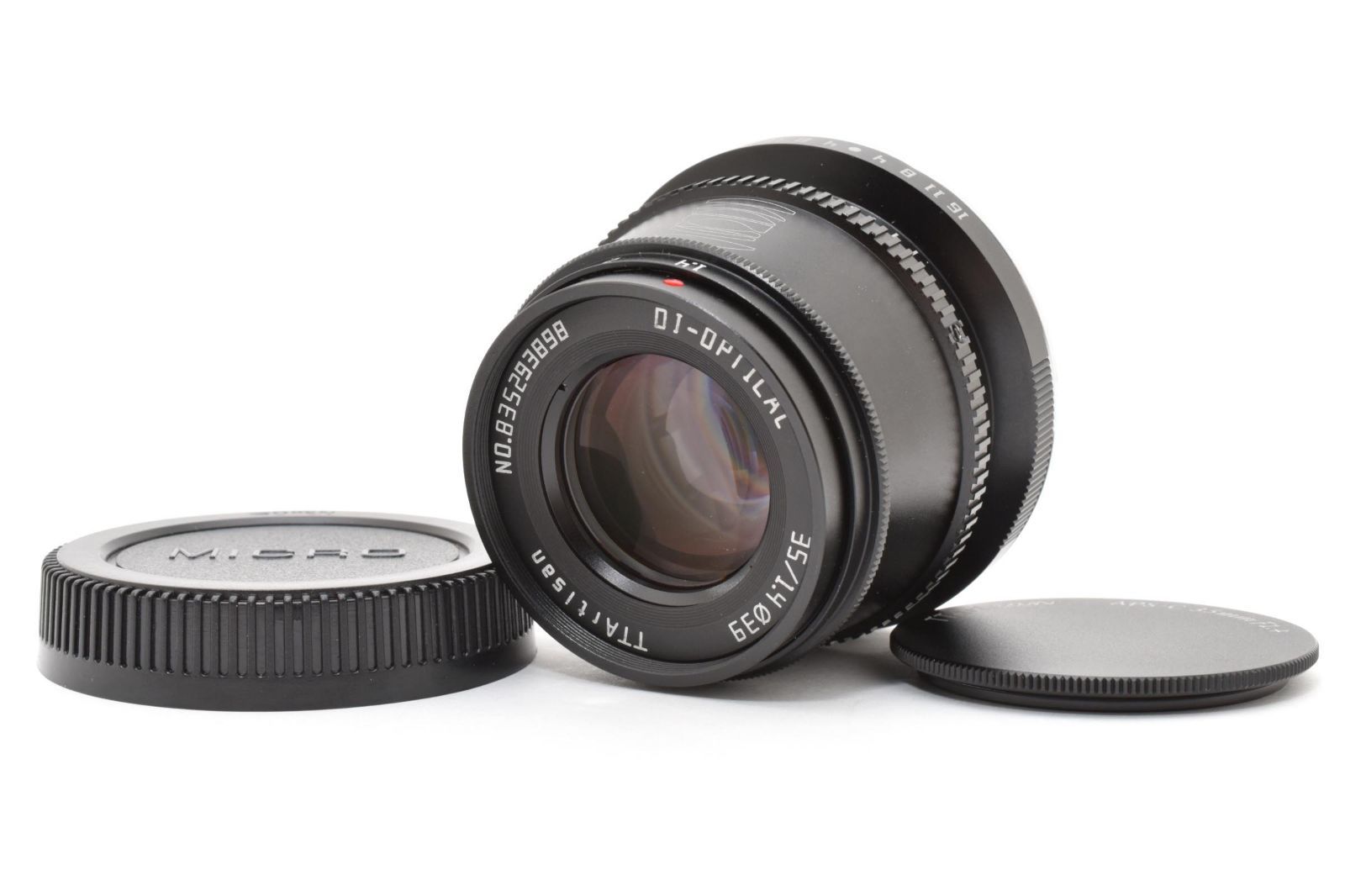 【返品保証】★極上品★銘匠光学 TTArtisan 35mm F1.4 C マイクロフォーサーズ ブラック★ L47#8310